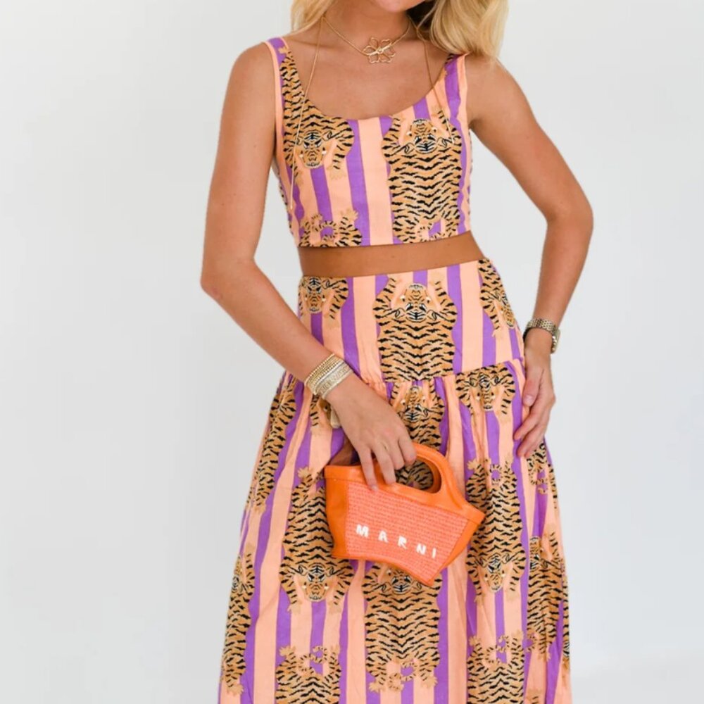 FancyD Boutique Orange/Purple Tiger Set